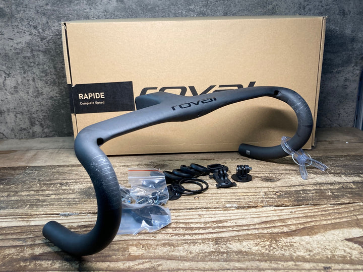 JM376 ロヴァール ROVAL RAPIDE RD COCKPIT 一体型 カーボン ドロップハンドル Φ31.8 400/90mm