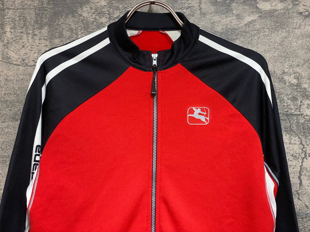 JP488 ジョルダーナ Giordana 長袖 サイクルジャージ 赤 M 裏起毛