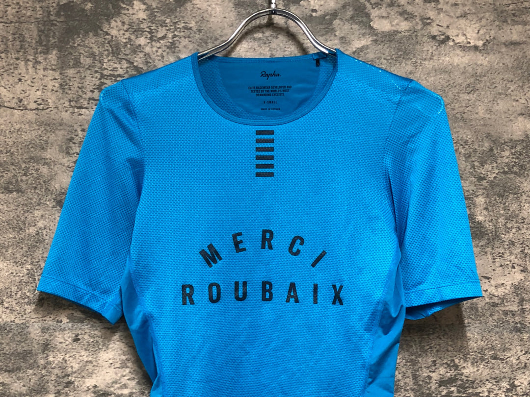 KD905 ラファ Rapha PRO TEAM BASE LAYER - SHORT SLEEVE 半袖 ベースレイヤー 青 XS