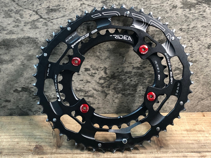 JK959 ライデア RIDEA POWERRING R491 楕円 チェーンリング 50/34T 4H BCD110