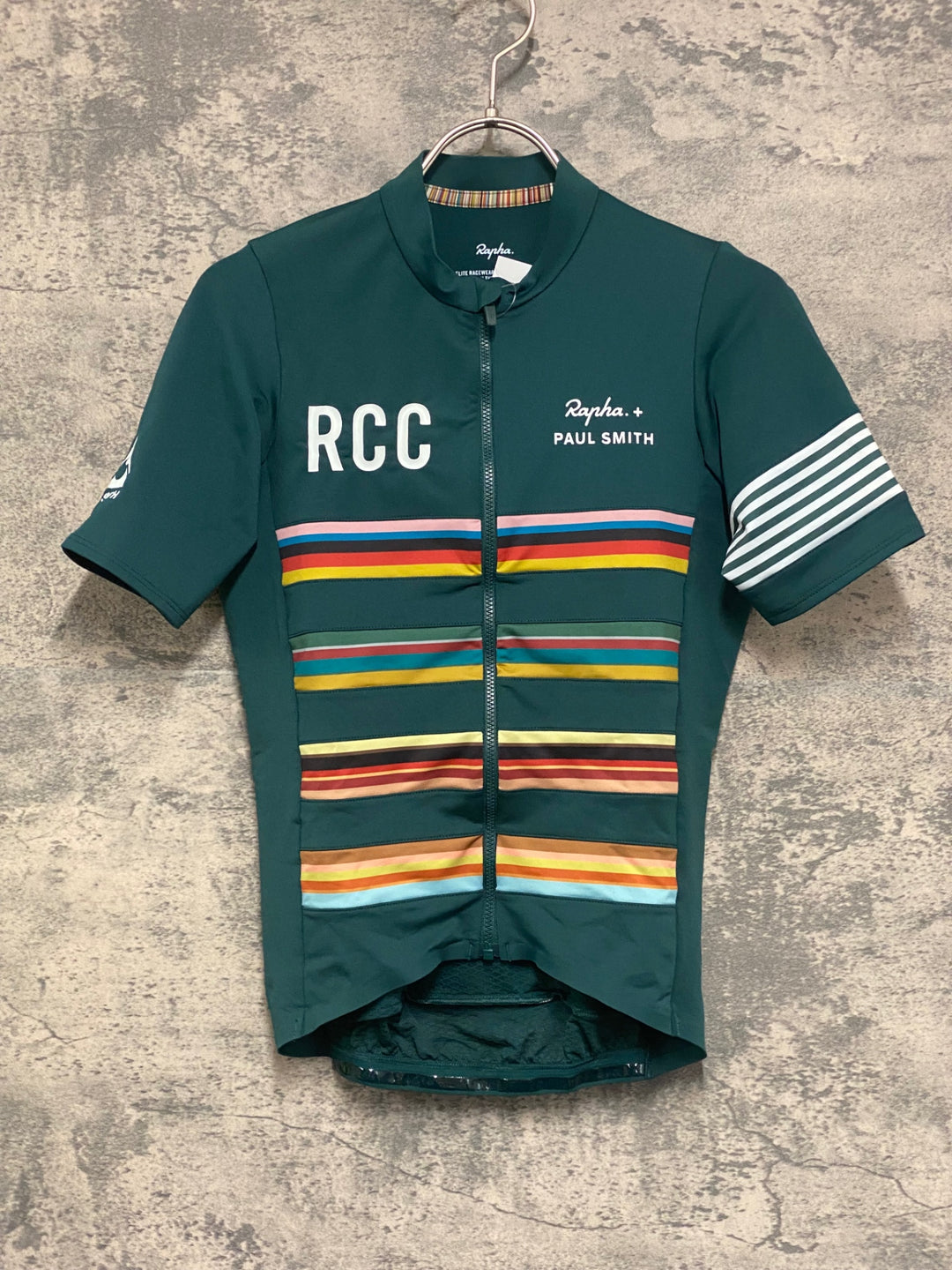 KF570 ラファ Rapha RCC X PAUL SMITH PRO TEAM MIDWEIGHT JERSEY 半袖 サイクルジャージ 緑 XS