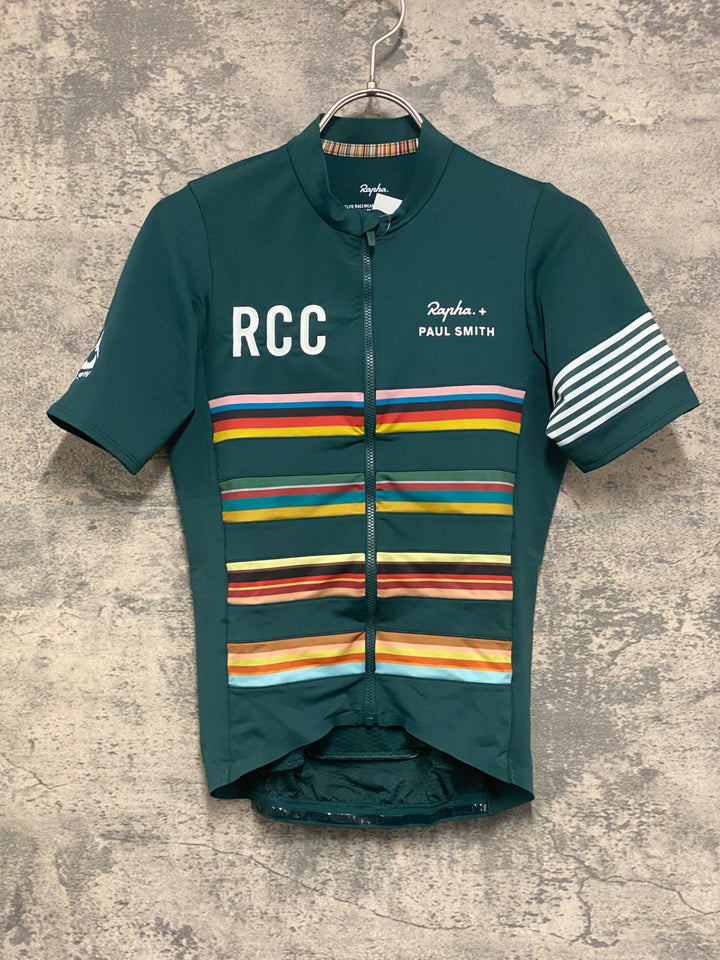 KF570 ラファ Rapha RCC X PAUL SMITH PRO TEAM MIDWEIGHT JERSEY 半袖 サイクルジャージ 緑 XS