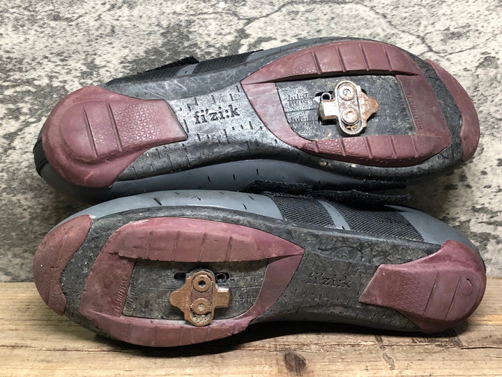 JI819 フィジーク fizik テラ TERRA POWERSTRAP X4 shors ヴィンディングシューズ 2穴 グレー EU42.5