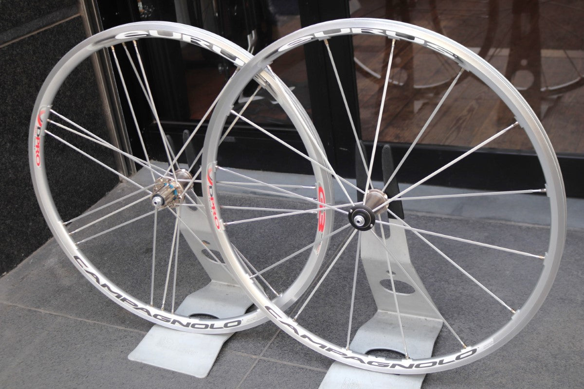 カンパニョーロ CAMPAGNOLO ユーラス EURUS アルミ クリンチャー ホイールセット カンパ12/11S ナローリム 15C  【東京南麻布店】