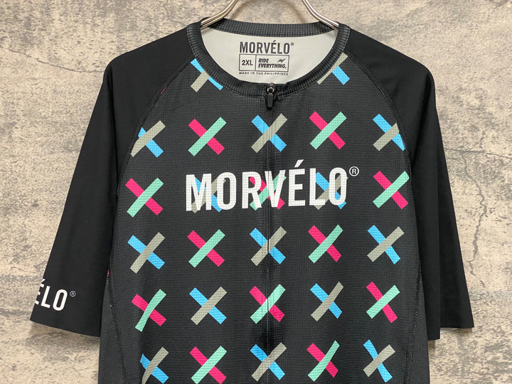 JO639 モルベロ MORVELO 半袖 サイクルジャージ 黒 2XL