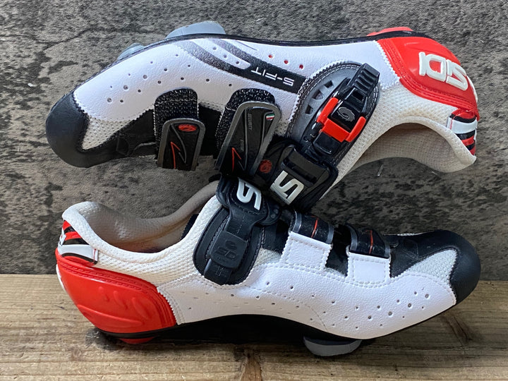 KG192 シディ SIDI S-FIT CARBON ビンディングシューズ EU42 3穴 白黒