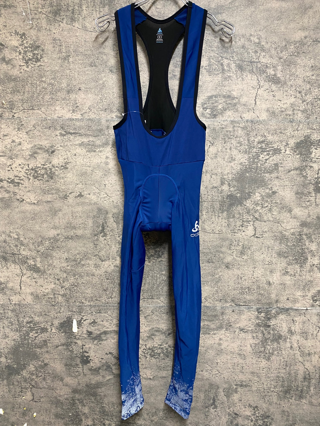 KL216 odlo ビブタイツ 紺 S 裏起毛