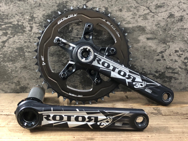 KM557 ローター ROTOR 3DF CRANK クランクセット GOLDIX 46T PCD110 172.5mm 12S