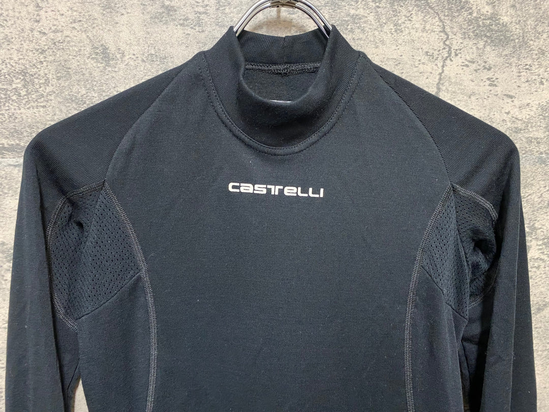 JT024 カステリ CASTELLI ROSSO CORSA 長袖 ベースレイヤー 黒 XS