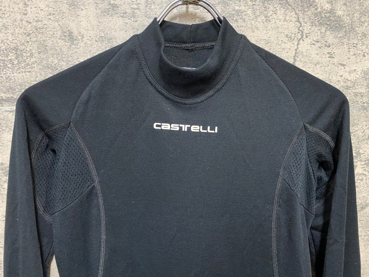 JT024 カステリ CASTELLI ROSSO CORSA 長袖 ベースレイヤー 黒 XS
