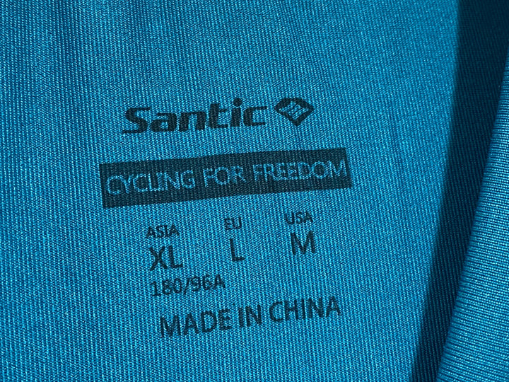JS521 サンテック SANTIC 半袖 サイクルジャージ ターコイズ XL
