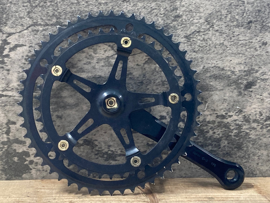KL908 サンツァー SunTour Superbe クランクセット 52/42T 170mm ブラック ゴールド