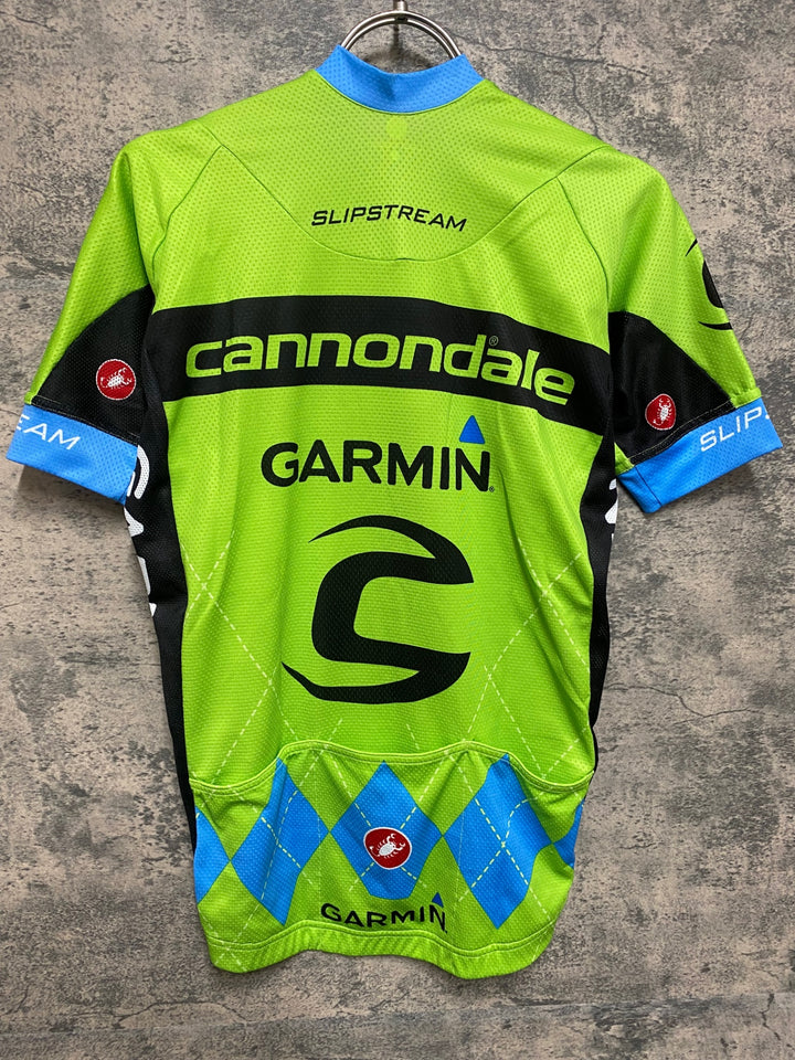 JS447 カステリ CASTELLI 半袖 サイクルジャージ 緑 S CANNONDALE