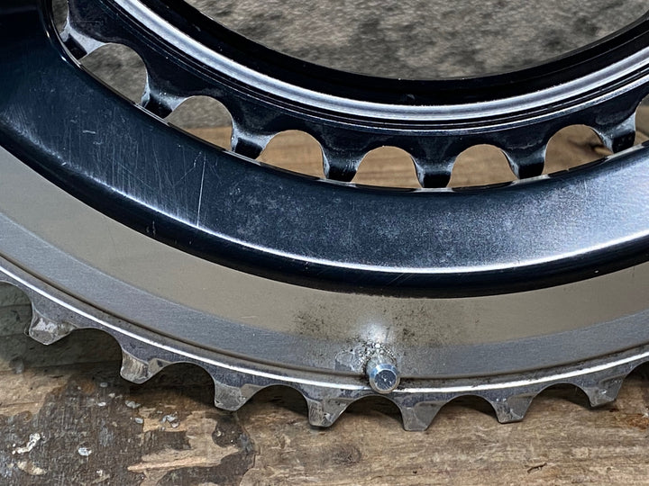JM838 シマノ SHIMANO デュラエース DURA-ACE FC-9000 チェーンリング 50/34T ※歯の摩耗大の為ジャンク