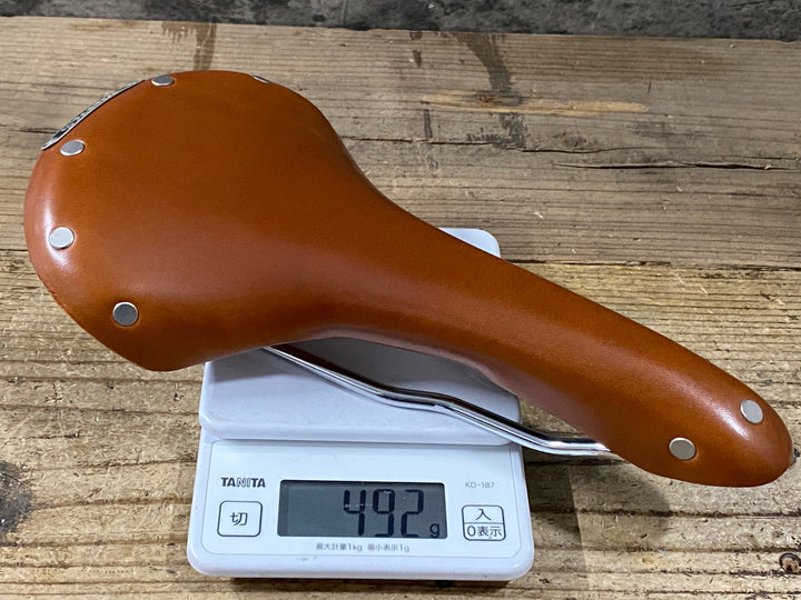 KE472 ブルックス BROOKS スワロー SWALLOW Chrome レザーサドル ハニーブラウン スチールレール