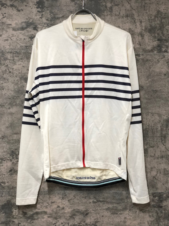 KM926 カフェドシクリステ cafe du cycliste Claudette 長袖 サイクルジャージ 白 L