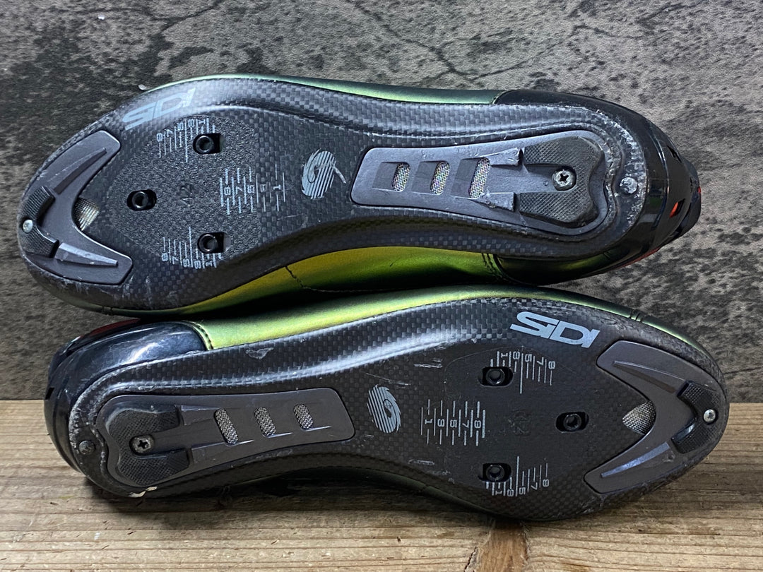JS462 シディ SIDI ショット SHOT 2 3穴 ビンディングシューズ EU42 ゴールド/シルバー