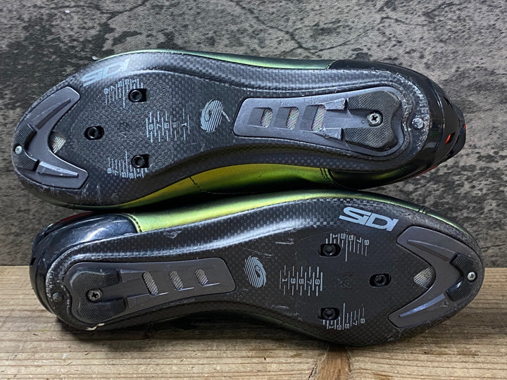 JS462 シディ SIDI ショット SHOT 2 3穴 ビンディングシューズ EU42 ゴールド/シルバー