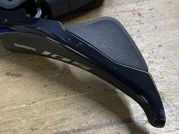 KO109 シマノ SHIMANO 105 ST-R7025 STIレバー 左のみ ※動作不良,ブリーディング部クラックのためジャンク