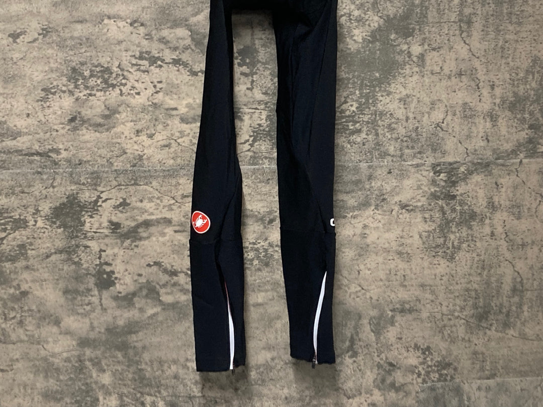JV731 カステリ CASTELLI ビブタイツ 裏起毛 黒 M