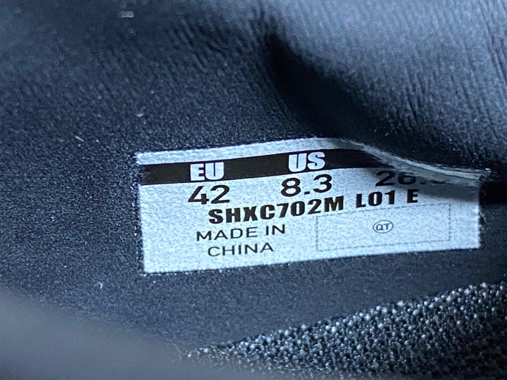 KD341 シマノ SHIMANO XC7 WIDE SHXC702M L01 E ビンディングシューズ BOA 2穴 黒 シルバー EU42