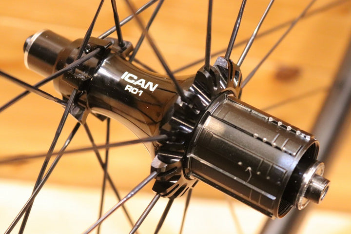 アイカン ICAN エアロ AERO 40 リム RIM シマノ 11S/12S カーボン チューブレスレディ ロードバイク ホイールセット 【広島店】