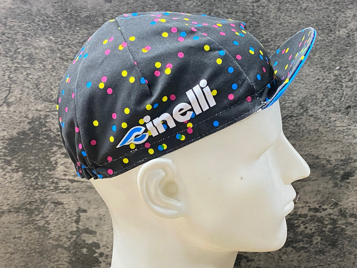 KG248 チネリ Cinelli サイクルキャップ 黒 総柄 CAT