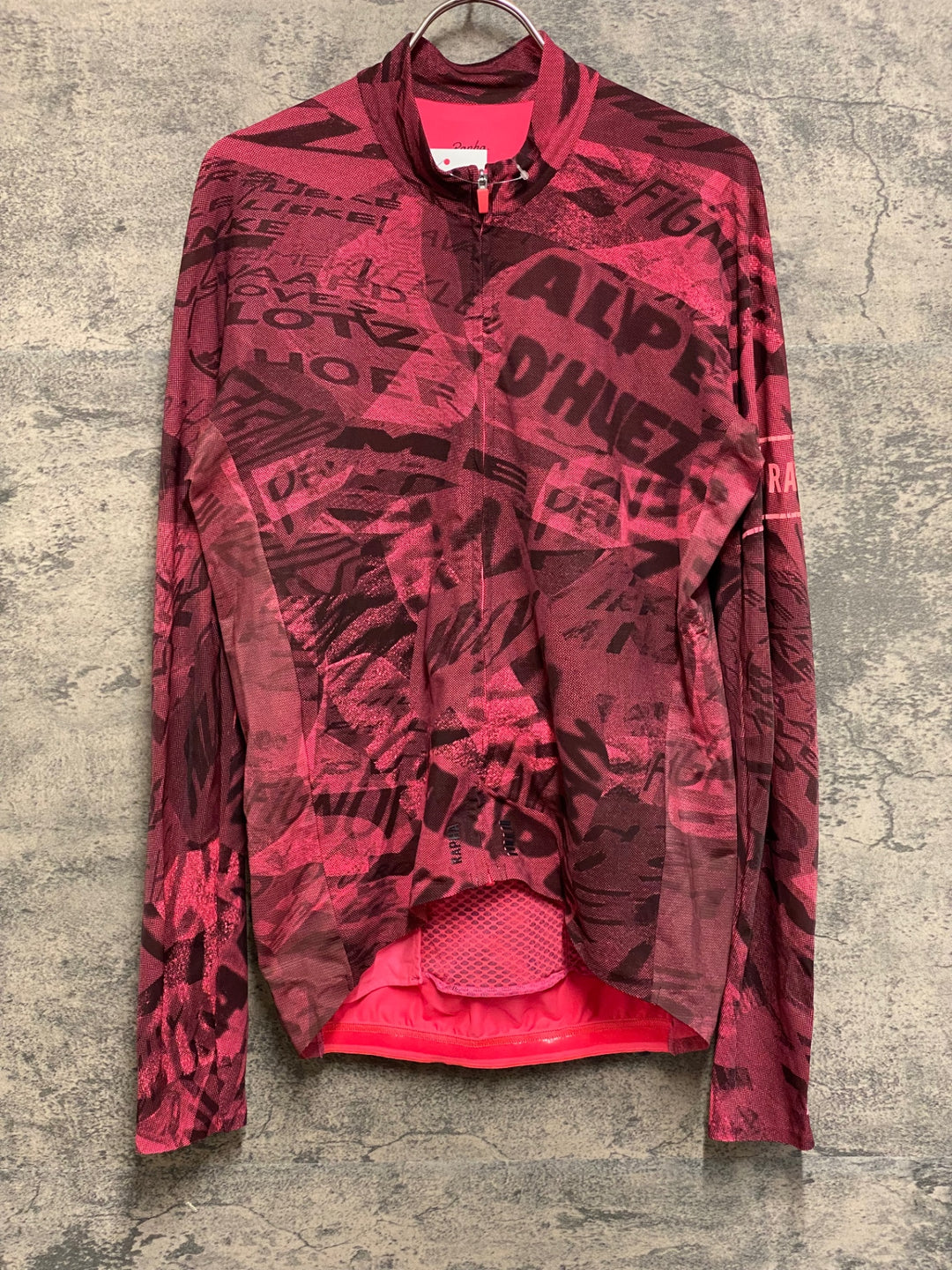 JZ865 ラファ Rapha PRO TEAM LONG SLEEVE THERMAL JERSEY ROAD GRAFFITI 長袖 サイクルジャージ ピンク L