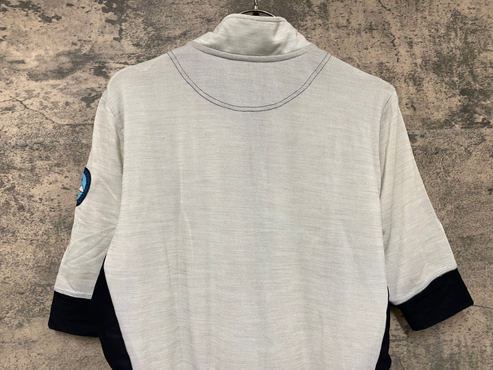 JY656 カフェドシクリステ CAFE DU CYCLISTE EGLANTINE Man 半袖 サイクルジャージ オフホワイト 黒 L