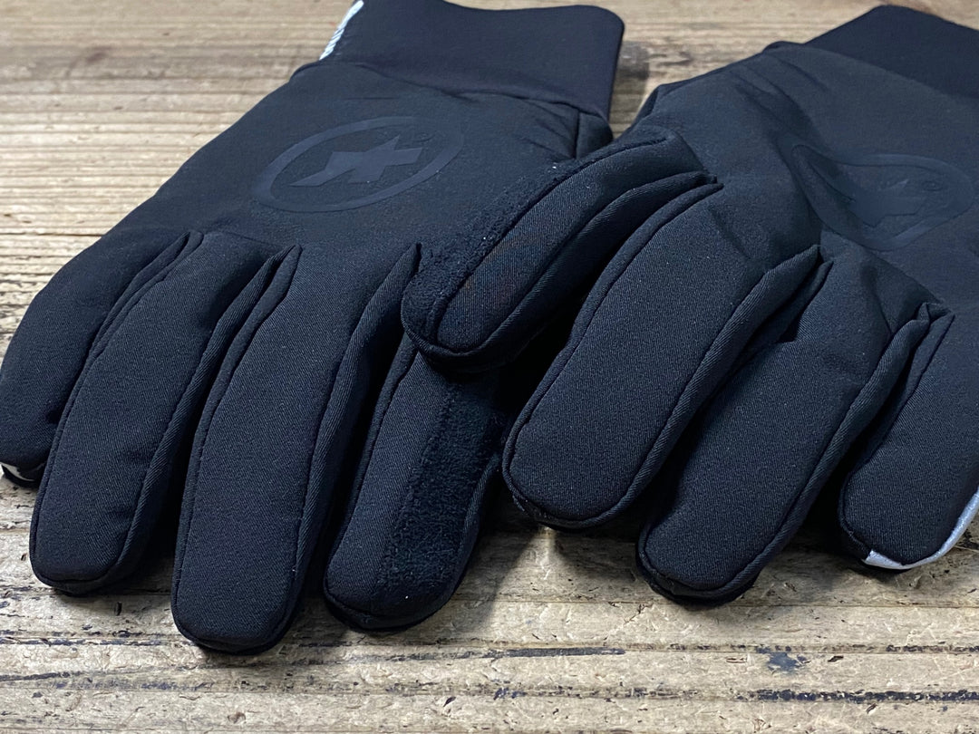 KQ175 アソス ASSOS CLIMA CODE 3/3 ULTRAZ WINTER GLOVE 長指 グローブ 黒 M 裏起毛