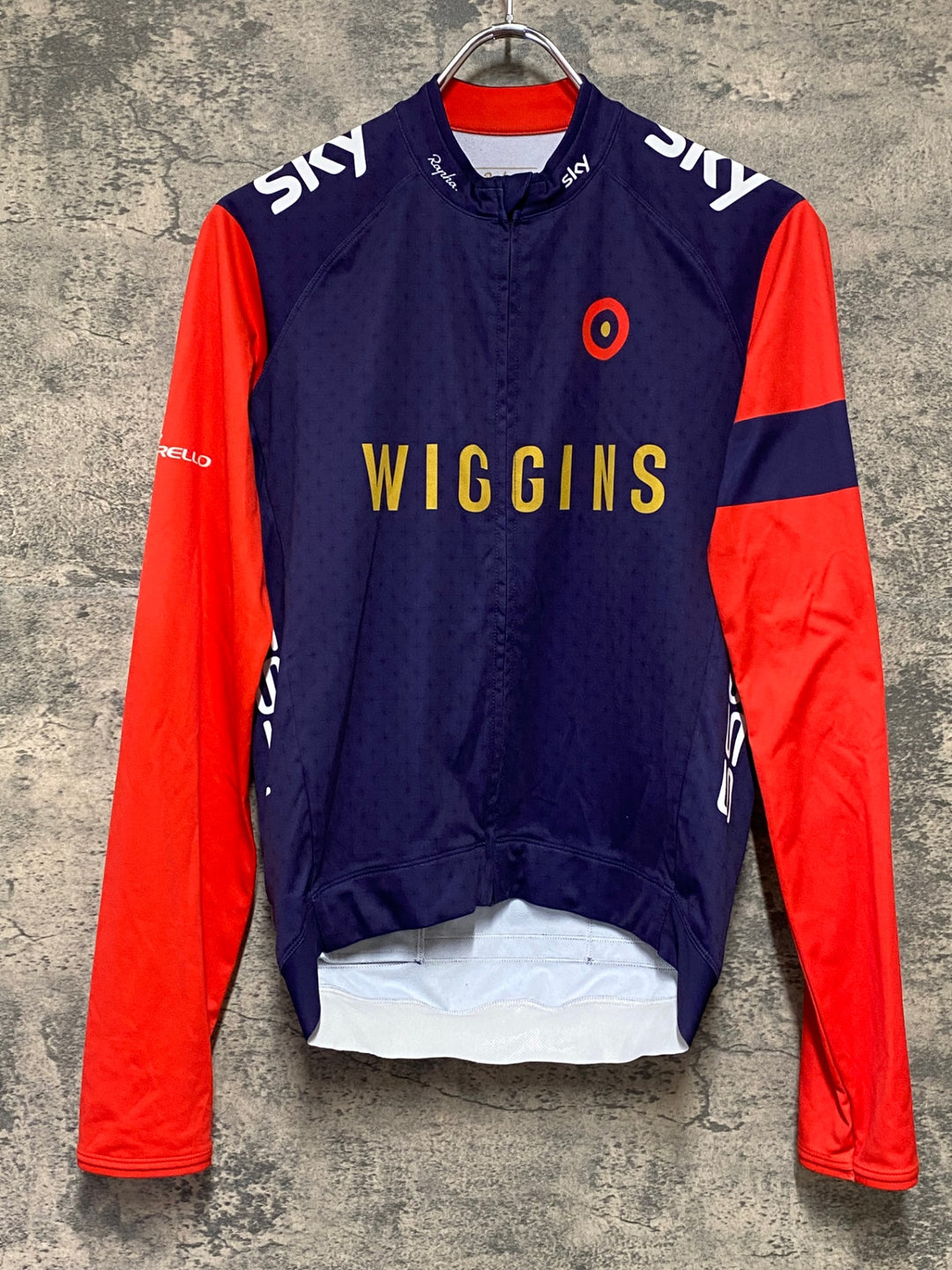 KN957 ラファ Rapha L/S CORE JERSEY WIGGINS 長袖 サイクルジャージ 紫 S 裏起毛