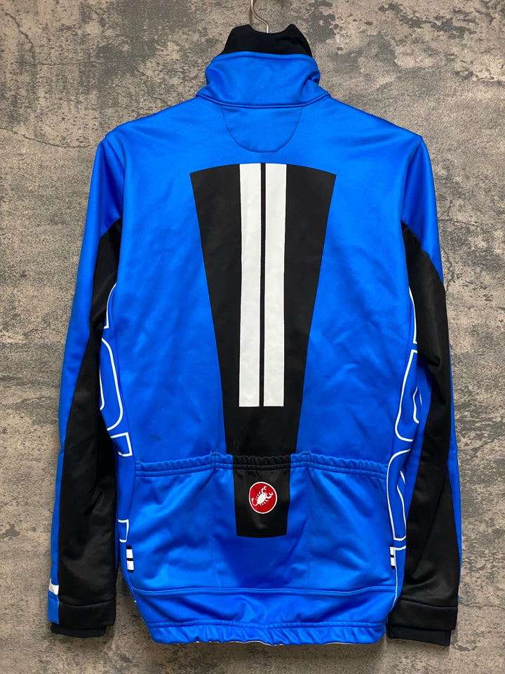 JO460 カステリ CASTELLI 長袖 サイクルジャケット S 青 裏起毛
