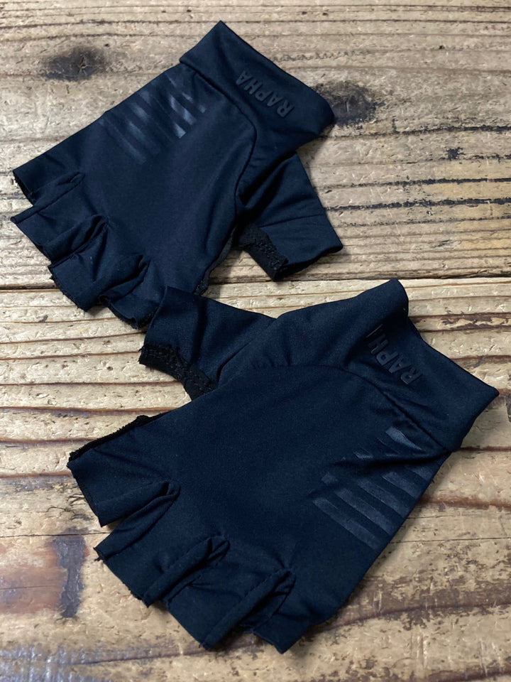 KM745 ラファ Rapha PRO TEAM MITTS 指切りグローブ 黒 S
