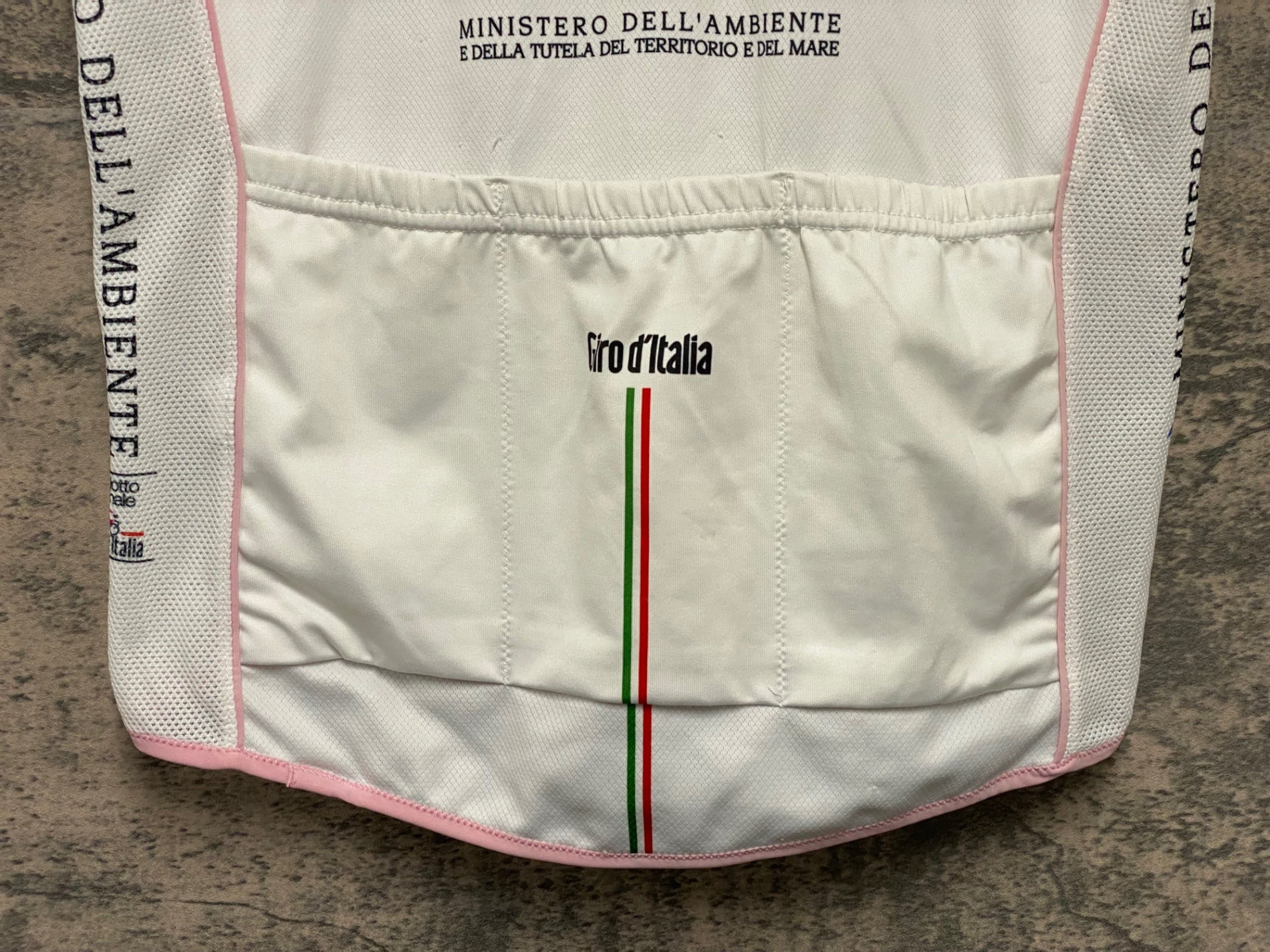 KG643 サンティーニ Santini 半袖 サイクルジャージ 白 M ハーフジップ