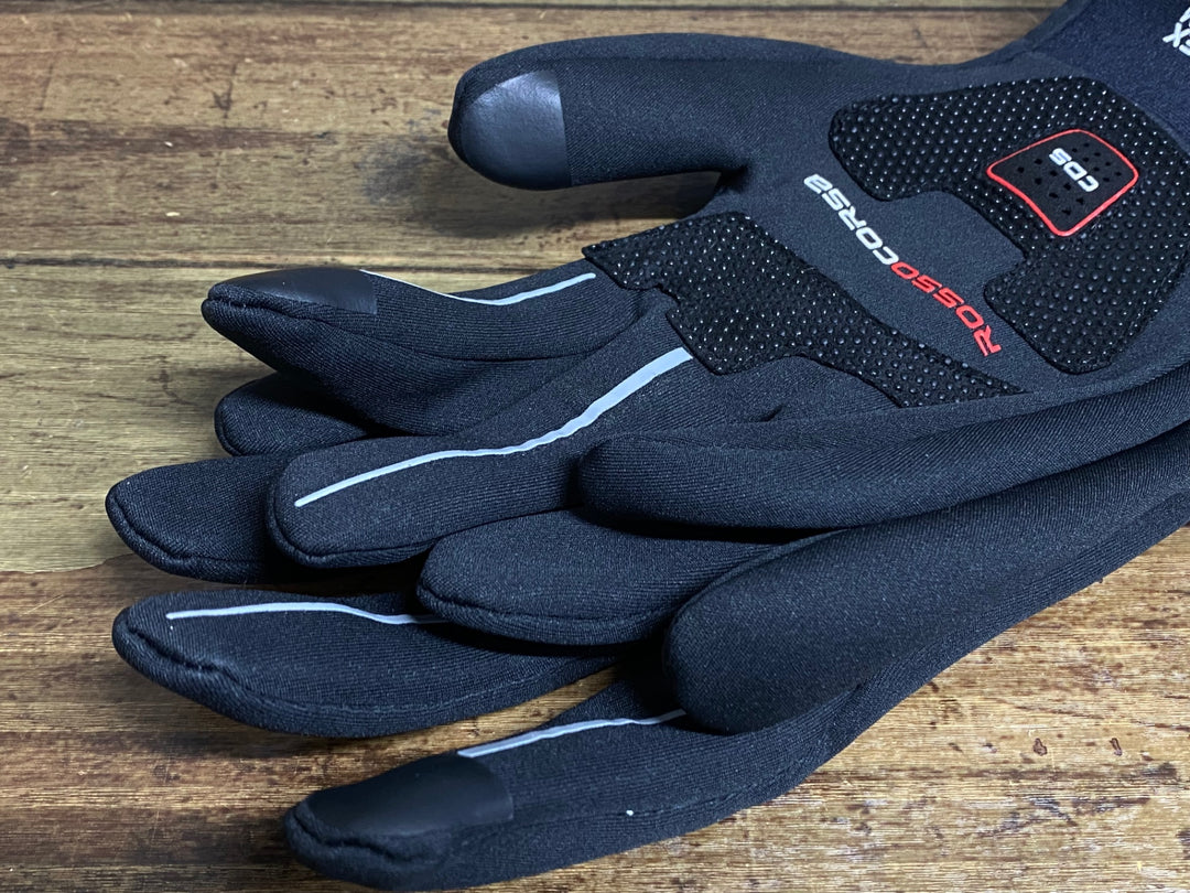 KG696 カステリ CASTELLI GORE-TEX 長指 グローブ 黒 L 裏起毛