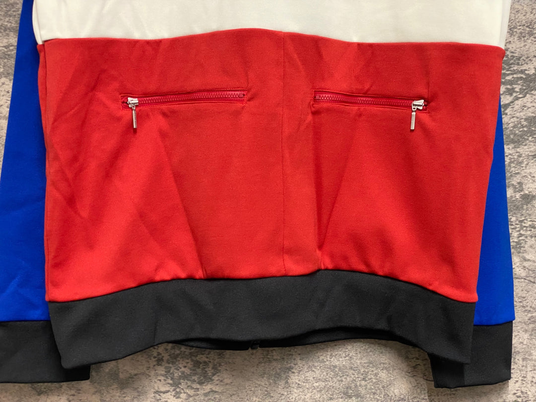 JO219 ルコックスポルティフ le coq sportif 長袖 ジャージ 青 白 赤 O