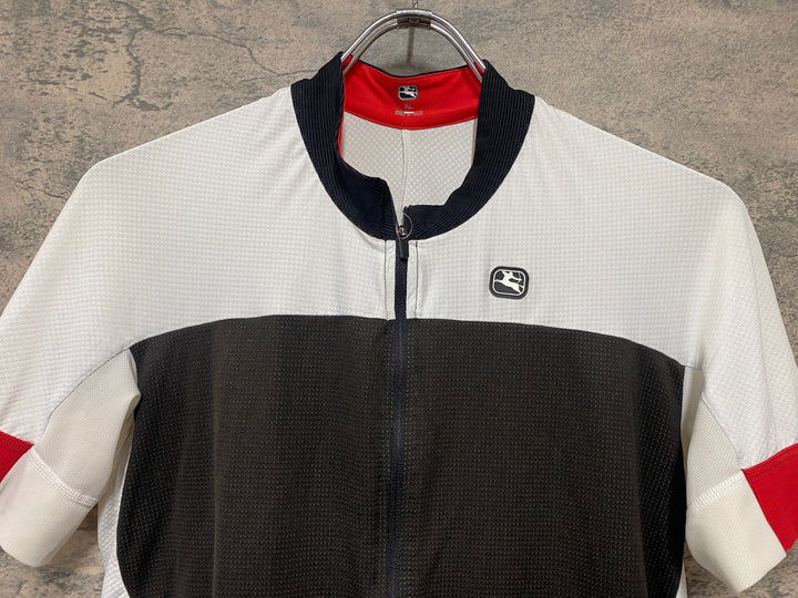 JH986 GIORDANA 半袖 サイクルジャージ 黒 白 XL