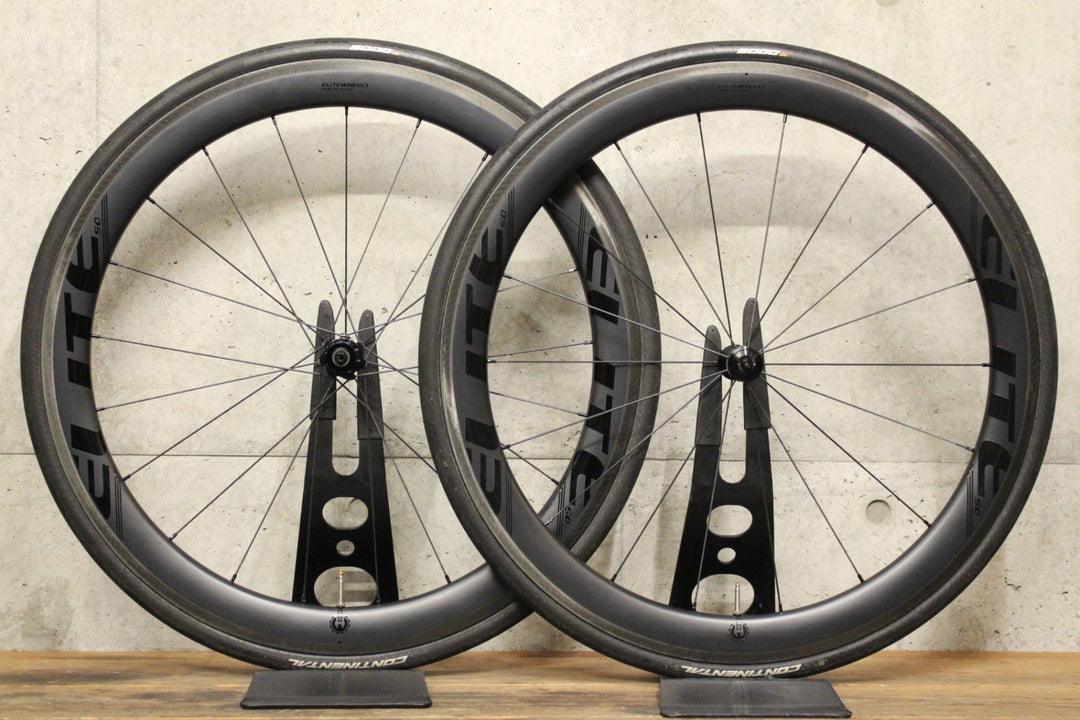 エリートホイールズ ELITEWHEELS Marvel 50V カーボン チューブレス ホイールセット シマノ12S/11S 【福岡店】