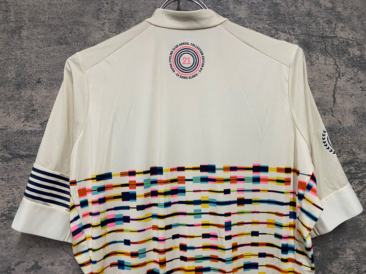 KD250 ラファ Rapha RCC 2021 ANNUAL PT TRAINING JERSEY 半袖 サイクルジャージ ベージュ 総柄 XL