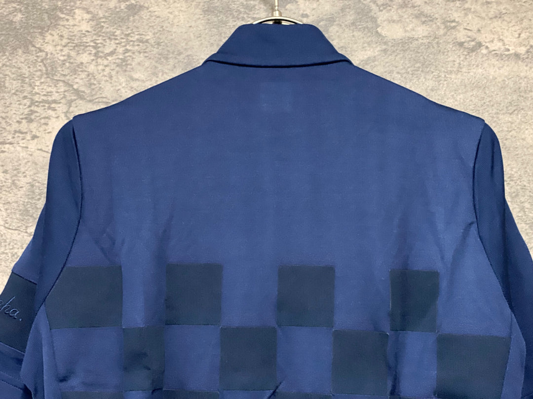KH995 ラファ Rapha CHECK JERSEY 半袖 サイクルジャージ 紺 S