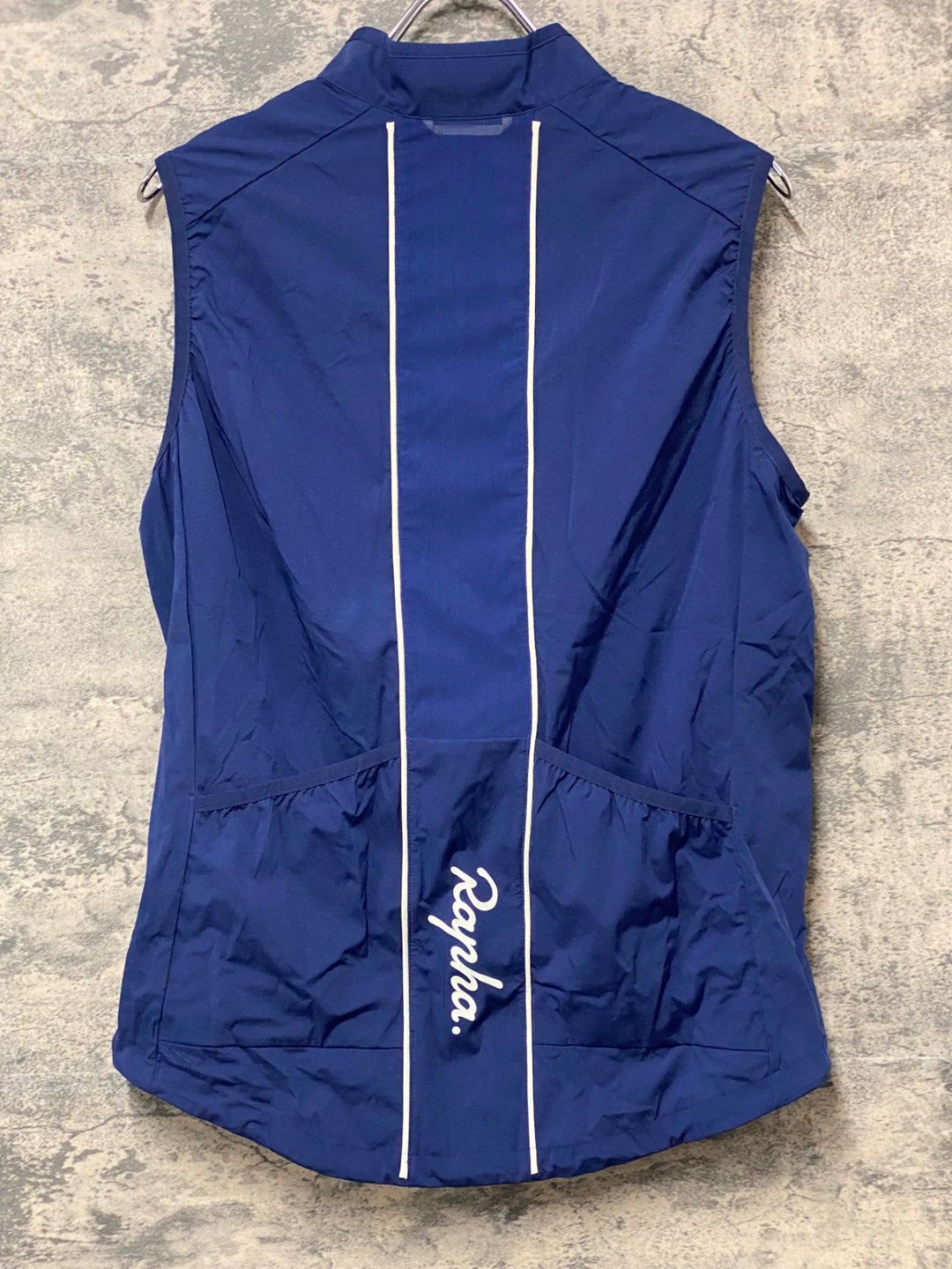 KM917 ラファ Rapha CLASSIC GILET サイクルベスト ジレ 紺 M ドローコード破損