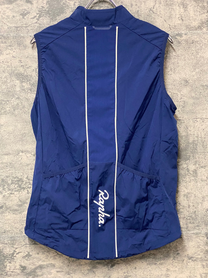 KM917 ラファ Rapha CLASSIC GILET サイクルベスト ジレ 紺 M ドローコード破損