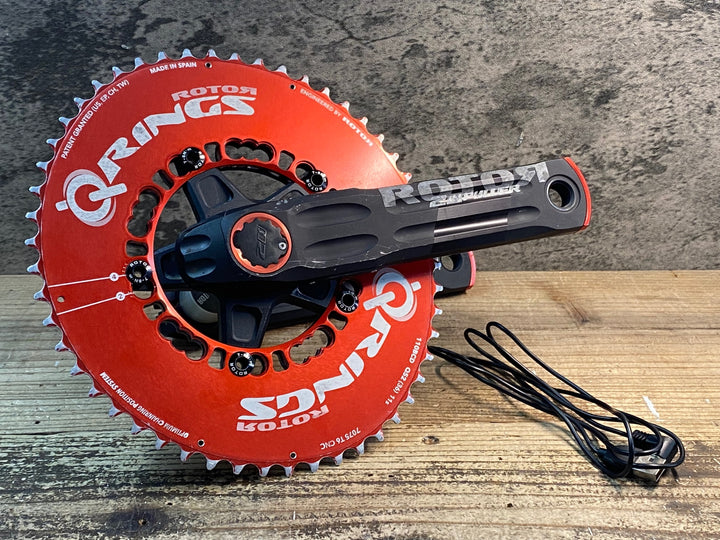 IX282 ローター ROTOR 2IN POWER パワーメーター クランクアーム 170mm 楕円チェーンリング 52/36T 動作確認済