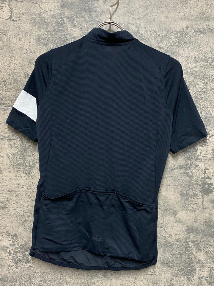 KF472 ラファ Rapha WOMEN'S FLYWEIGHT JERSEY 半袖 サイクルジャージ 濃紺 レディース S