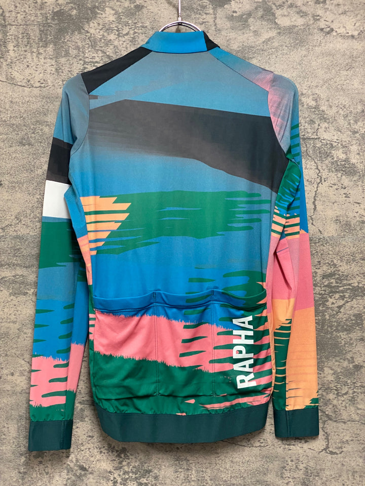 JD733 ラファ Rapha S/H PT LS TRAINING JERSEY 長袖 サイクルジャージ 総柄 S