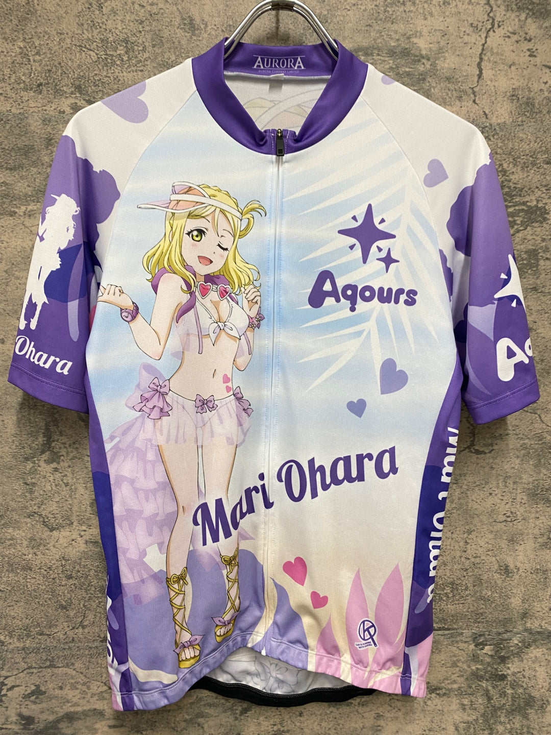 KA078 アウローラ AURORA 半袖 サイクルジャージ 紫 XL ラブライブ！サンシャイン!! 2022 小原鞠莉 痛ジャージ