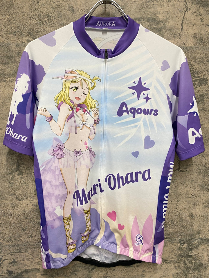 KA078 アウローラ AURORA 半袖 サイクルジャージ 紫 XL ラブライブ！サンシャイン!! 2022 小原鞠莉 痛ジャージ