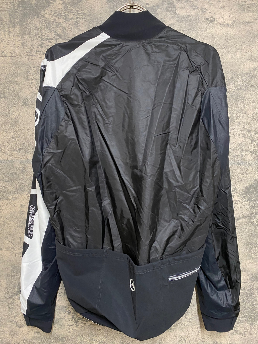 JP396 アソス ASSOS MILLE JACKET EVO7 長袖 サイクルジャケット 黒 白 M 裏起毛