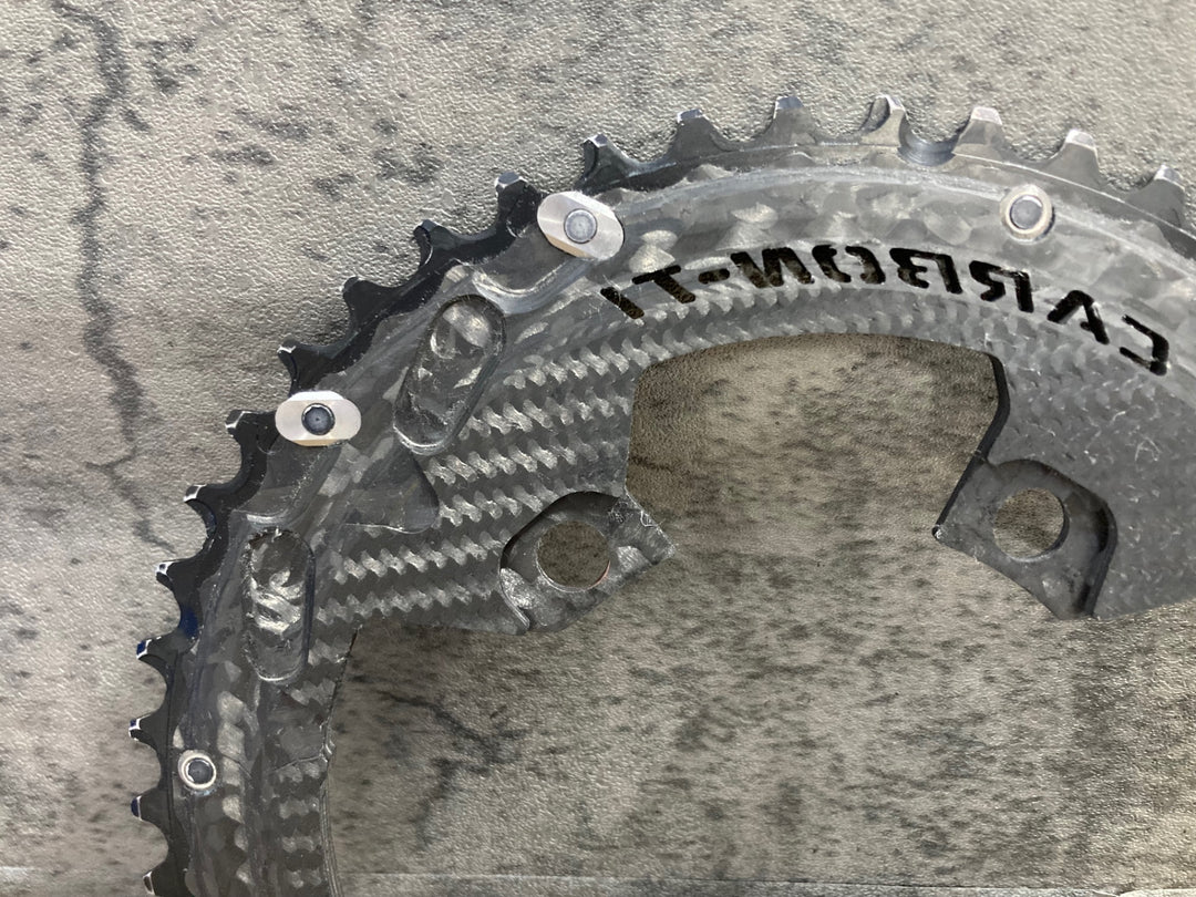KN570 カーボンチ CARBON-TI X-CarboRing 107PCD X-AXS 4arm アウターチェーンリング 50T