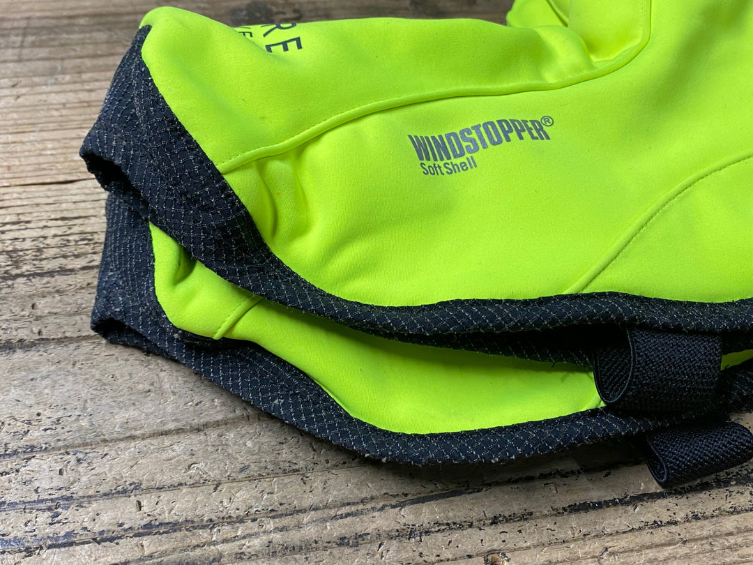 KH646 ゴアバイクウェア GORE BIKE WEAR シューズカバー 黄 L 裏起毛 WINDSTOPPER Soft Shell